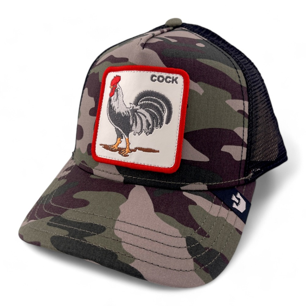 Goorin Bros The Rooster Farm Camo Camouflage Mesh Back‎ Trucker Snapback Hat